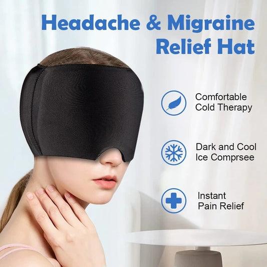 Gel ice head wrap headache therapy