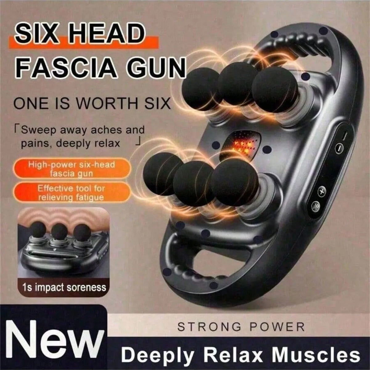 6 Head Massage Gun